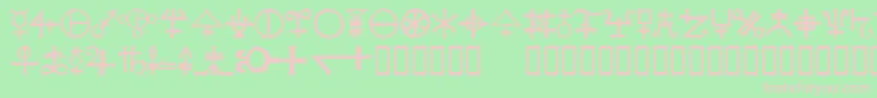 AGATHODA Font – Pink Fonts on Green Background