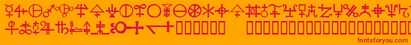 AGATHODA Font – Red Fonts on Orange Background