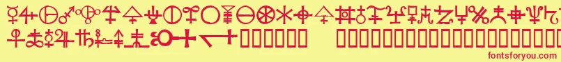 AGATHODA Font – Red Fonts on Yellow Background