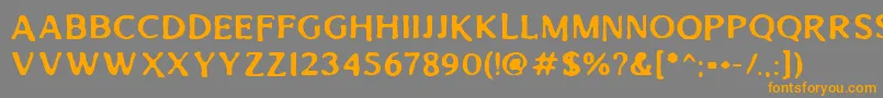 Aged Machine Font – Orange Fonts on Gray Background