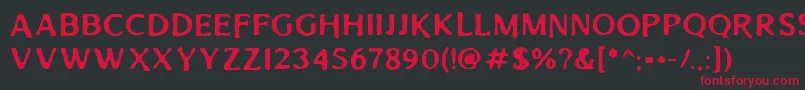 Aged Machine Font – Red Fonts on Black Background