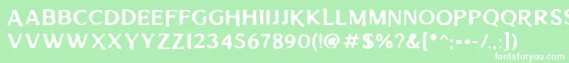Aged Machine Font – White Fonts on Green Background