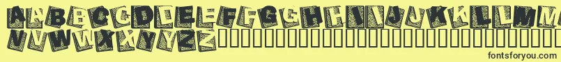 Agend    Font – Black Fonts on Yellow Background