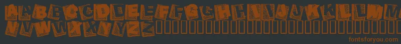 Agend    Font – Brown Fonts on Black Background