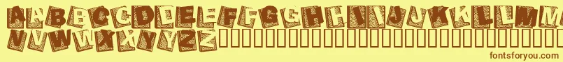 Agend    Font – Brown Fonts on Yellow Background