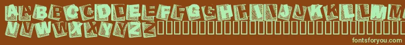 Agend    Font – Green Fonts on Brown Background