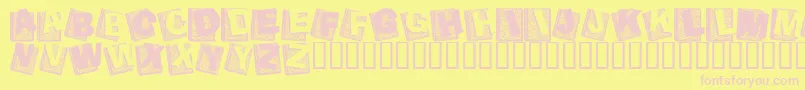 Agend    Font – Pink Fonts on Yellow Background