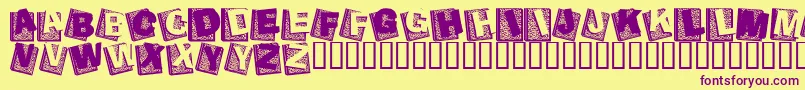 Agend    Font – Purple Fonts on Yellow Background