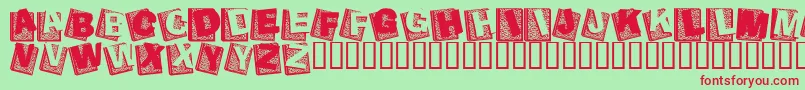 Agend    Font – Red Fonts on Green Background