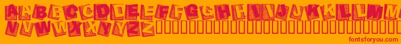 Agend    Font – Red Fonts on Orange Background