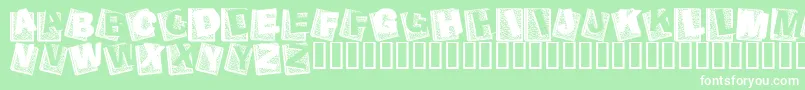 Agend    Font – White Fonts on Green Background