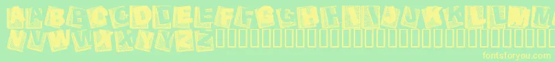 Agend   -fontti – keltaiset fontit vihreällä taustalla