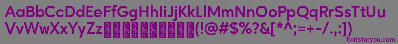 Шрифт AgeoPersonalUse Bold – фиолетовые шрифты на сером фоне