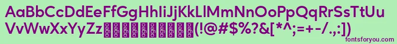 AgeoPersonalUse Bold Font – Purple Fonts on Green Background