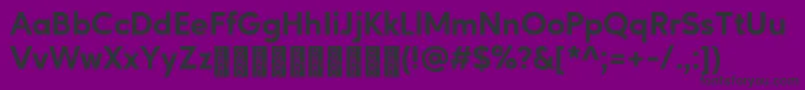 Czcionka AgeoPersonalUse ExtraBold – czarne czcionki na fioletowym tle