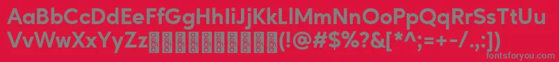 AgeoPersonalUse ExtraBold Font – Gray Fonts on Red Background