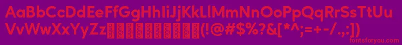 AgeoPersonalUse ExtraBold Font – Red Fonts on Purple Background