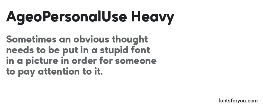 AgeoPersonalUse Heavy Font