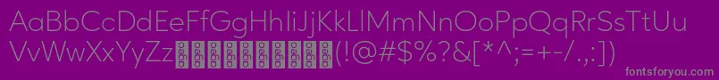 AgeoPersonalUse Light Font – Gray Fonts on Purple Background