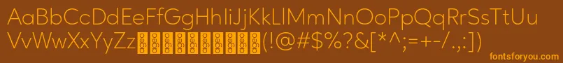 AgeoPersonalUse Light Font – Orange Fonts on Brown Background
