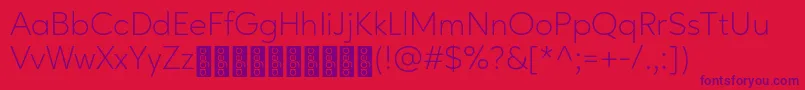 AgeoPersonalUse Light Font – Purple Fonts on Red Background