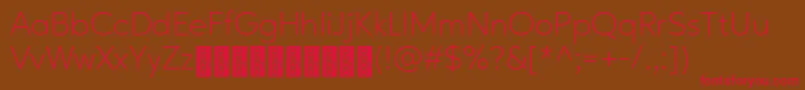 AgeoPersonalUse Light Font – Red Fonts on Brown Background