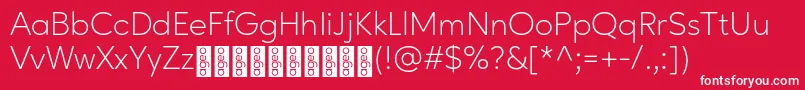AgeoPersonalUse Light Font – White Fonts on Red Background
