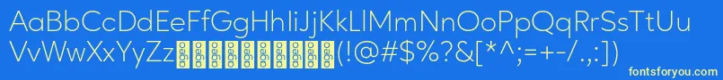 AgeoPersonalUse Light Font – Yellow Fonts on Blue Background