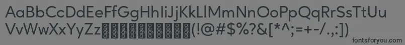 フォントAgeoPersonalUse Medium – 黒い文字の灰色の背景