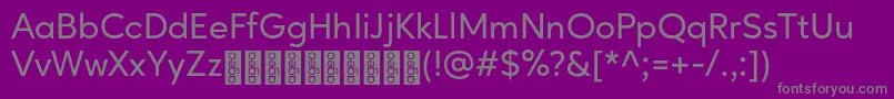 Шрифт AgeoPersonalUse Medium – серые шрифты на фиолетовом фоне