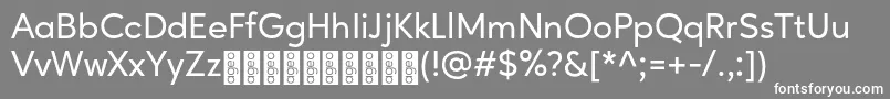 フォントAgeoPersonalUse Medium – 灰色の背景に白い文字
