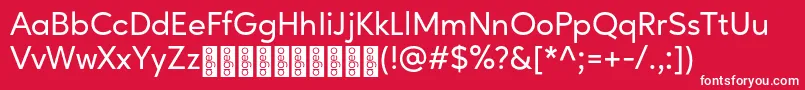 AgeoPersonalUse Medium Font – White Fonts on Red Background