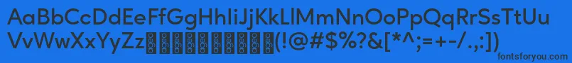 Шрифт AgeoPersonalUse SemiBold – чёрные шрифты на синем фоне