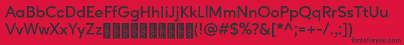 AgeoPersonalUse SemiBold Font – Black Fonts on Red Background
