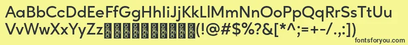 AgeoPersonalUse SemiBold Font – Black Fonts on Yellow Background