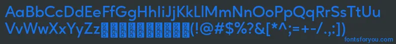AgeoPersonalUse SemiBold Font – Blue Fonts on Black Background