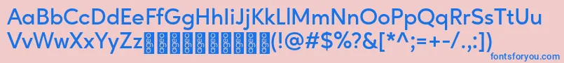Шрифт AgeoPersonalUse SemiBold – синие шрифты на розовом фоне