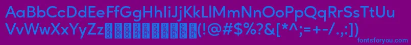 Шрифт AgeoPersonalUse SemiBold – синие шрифты на фиолетовом фоне
