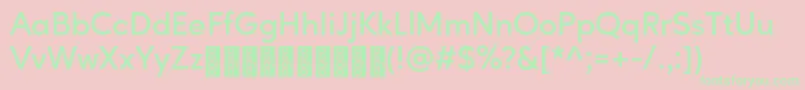 AgeoPersonalUse SemiBold Font – Green Fonts on Pink Background
