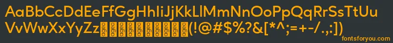 Шрифт AgeoPersonalUse SemiBold – оранжевые шрифты на чёрном фоне