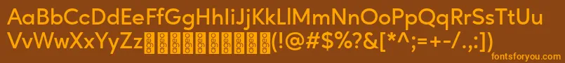 AgeoPersonalUse SemiBold Font – Orange Fonts on Brown Background