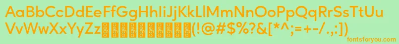 AgeoPersonalUse SemiBold Font – Orange Fonts on Green Background