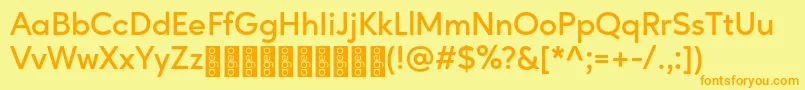 AgeoPersonalUse SemiBold Font – Orange Fonts on Yellow Background