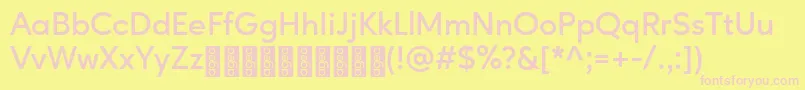 AgeoPersonalUse SemiBold Font – Pink Fonts on Yellow Background