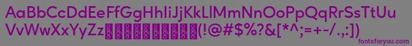 フォントAgeoPersonalUse SemiBold – 紫色のフォント、灰色の背景
