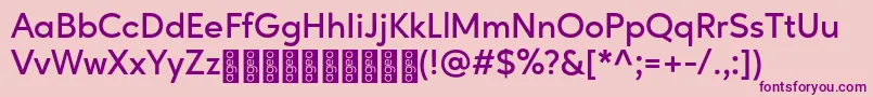 Шрифт AgeoPersonalUse SemiBold – фиолетовые шрифты на розовом фоне