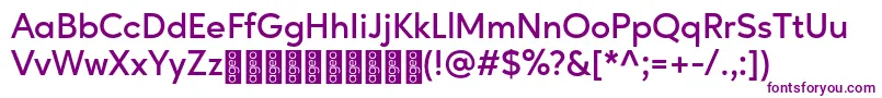 Шрифт AgeoPersonalUse SemiBold – фиолетовые шрифты на белом фоне