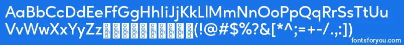 AgeoPersonalUse SemiBold Font – White Fonts on Blue Background