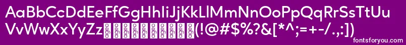Шрифт AgeoPersonalUse SemiBold – белые шрифты на фиолетовом фоне