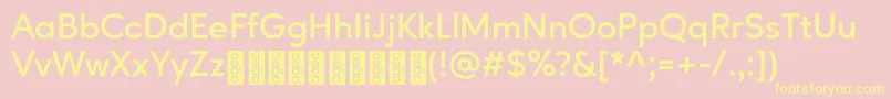 AgeoPersonalUse SemiBold Font – Yellow Fonts on Pink Background